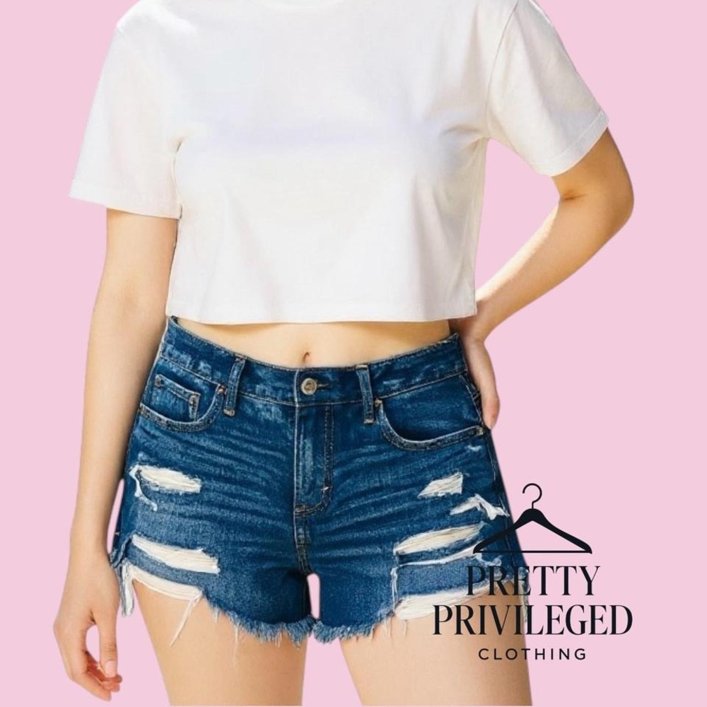 Abercrombie & Fitch Denim distressed early 2000's style shorts